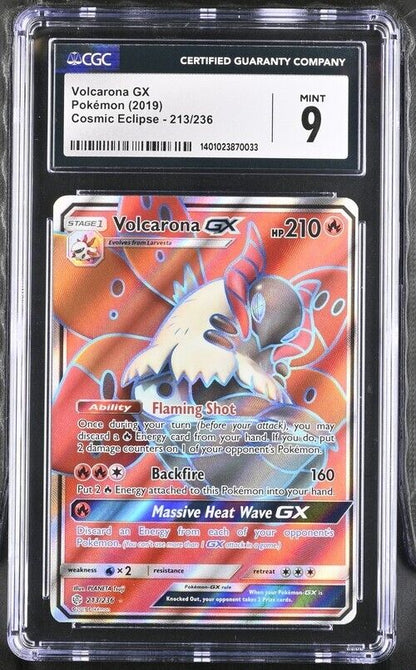 Pokemon Volcarona GX 213/236 Cosmic Eclipse English Ultra Rare 9 (2019)