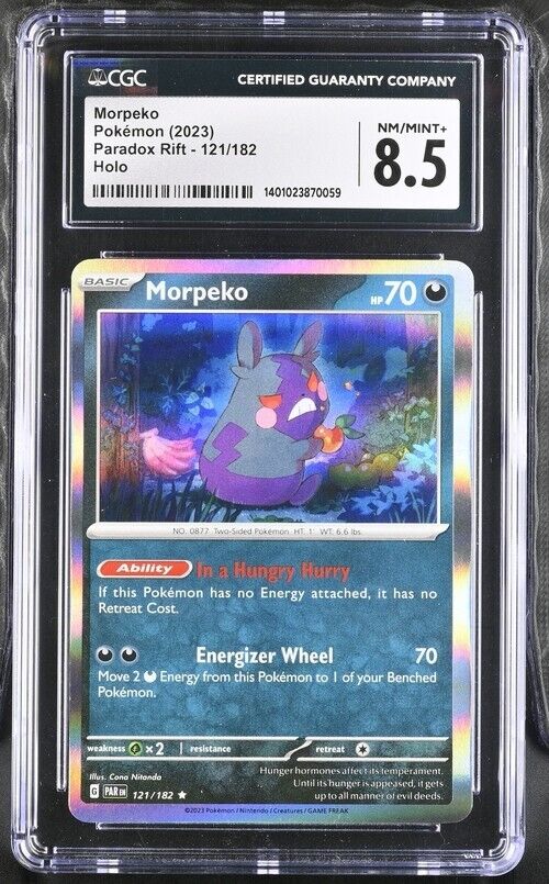 Pokemon Morpeko 121/182 Paradox Rift - PAR EN English 8.5 (2023)