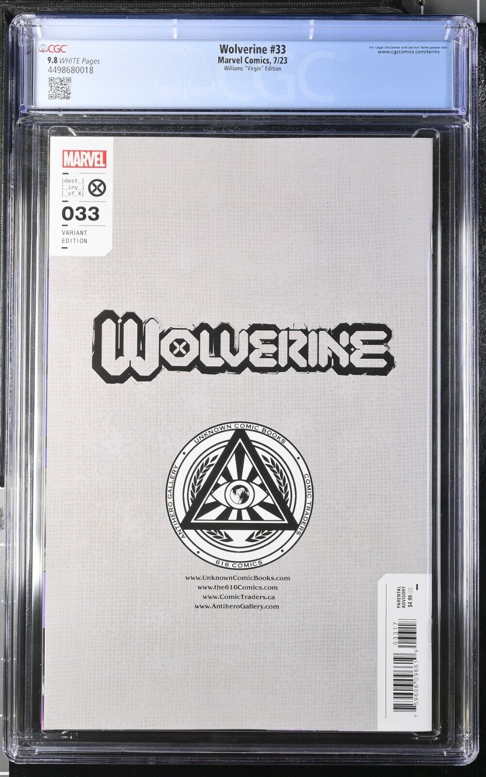 Wolverine #33 Williams "Virgin" Edition CGC 9.8 (2023)