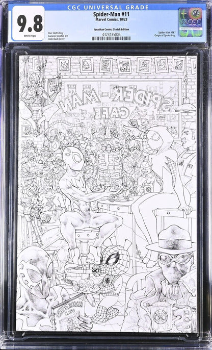 Spider-Man  #11 Alan Quah Variant C CGC 9.8 Sketch LTD 500 (2023)