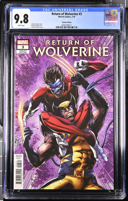 Return of Wolverine #3 NM/M Zircher 1:50 Incentive CGC 9.8 (2019)