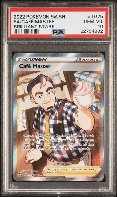 Pokemon Cafe Master TG25 Brilliant Stars English Gem Mint 10 (2022)