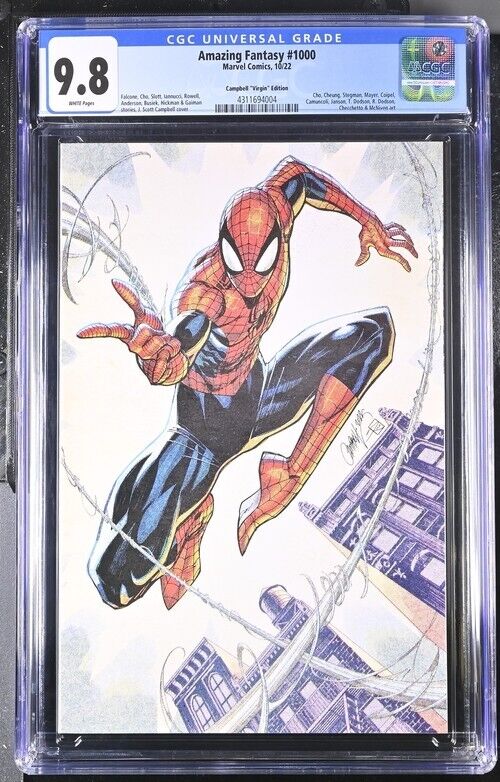 Amazing Fantasy 1000 Campbell 1:100 Virgin Variant CGC 9.8 (2022)