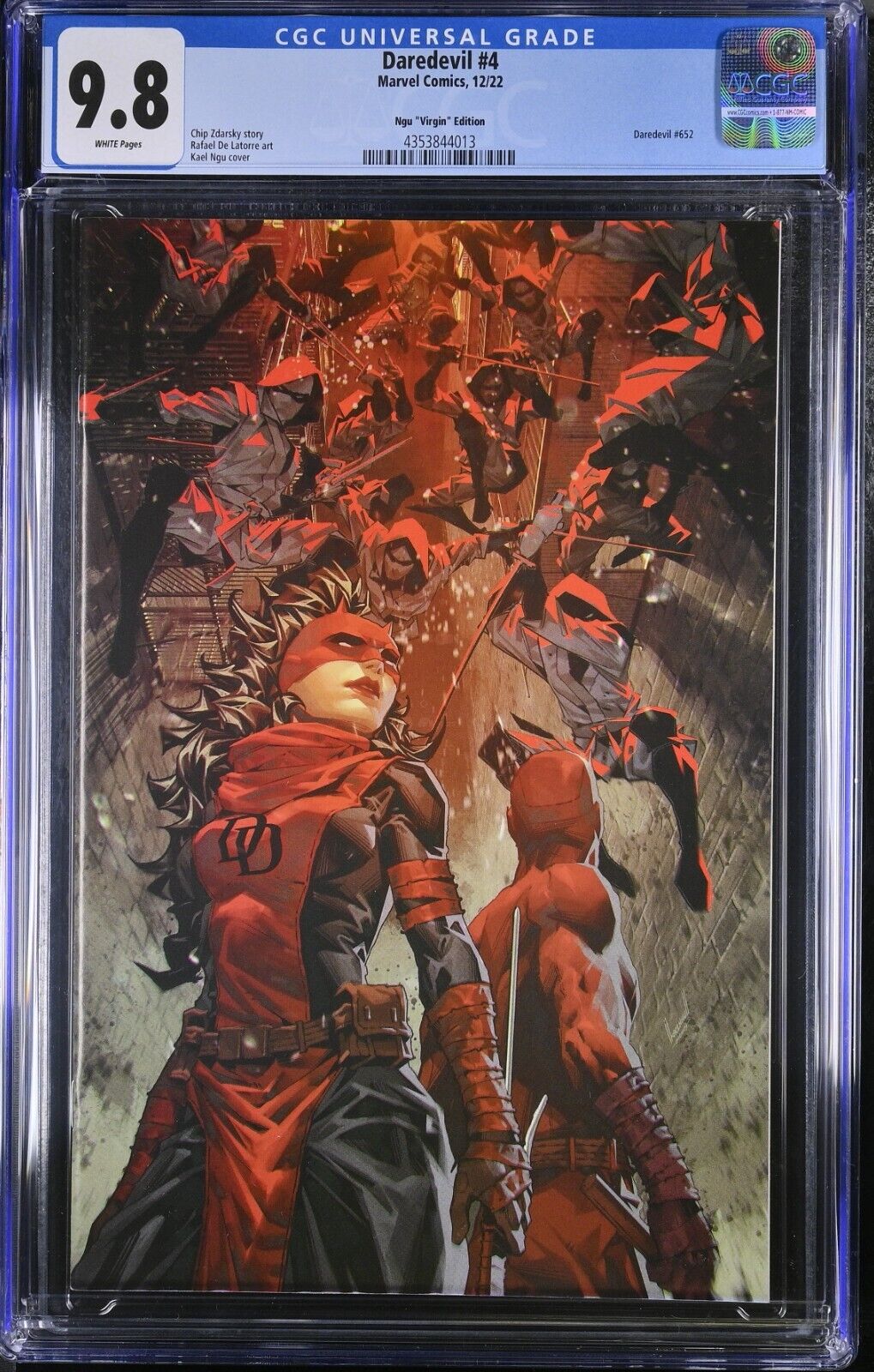 Marvel Comics Daredevil #4 Exclusive Virgin Variant Ngu CGC 9.8 (2022)