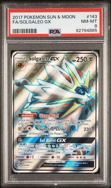 Pokemon Solgaleo GX 143 Sun & Moon English Gem Mint 10 (2017)