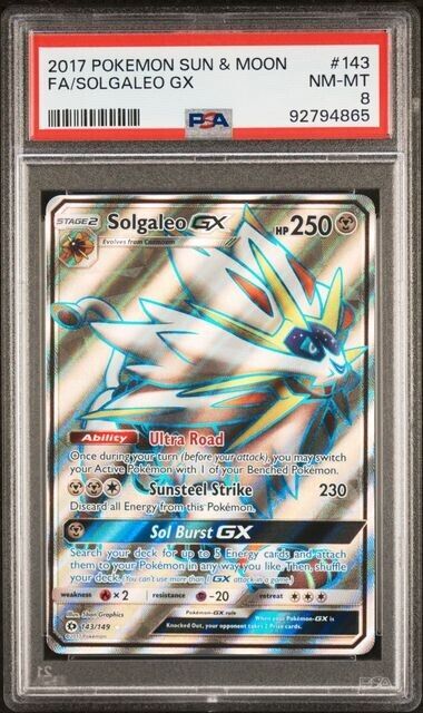 Pokemon Solgaleo GX 143 Sun & Moon English Gem Mint 10 (2017)