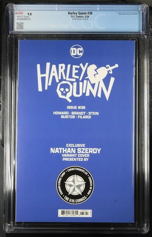 Harley Quinn #38 Szerdy Variant Cover B CGC 9.8 2024