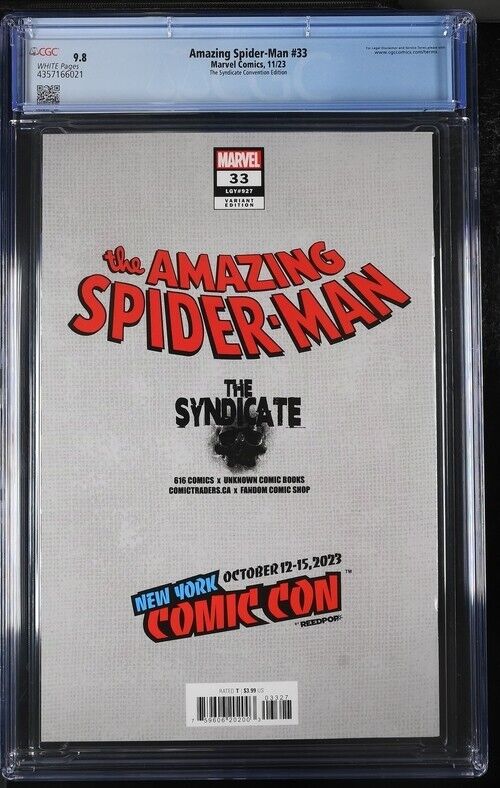 Amazing Spider-Man #33 Yoon Virgin Foil Variant Convention Edition CGC 9.8