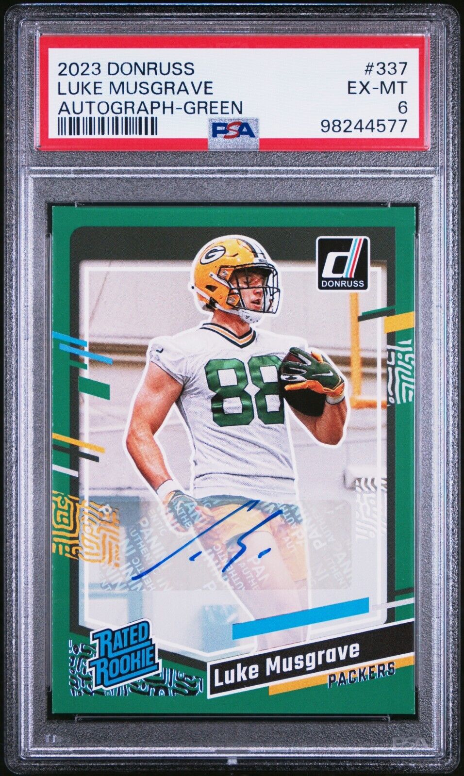 2023 PANINI DONRUSS 337 LUKE MUSGRAVE AUTOGRAPH-GREEN MINT 6