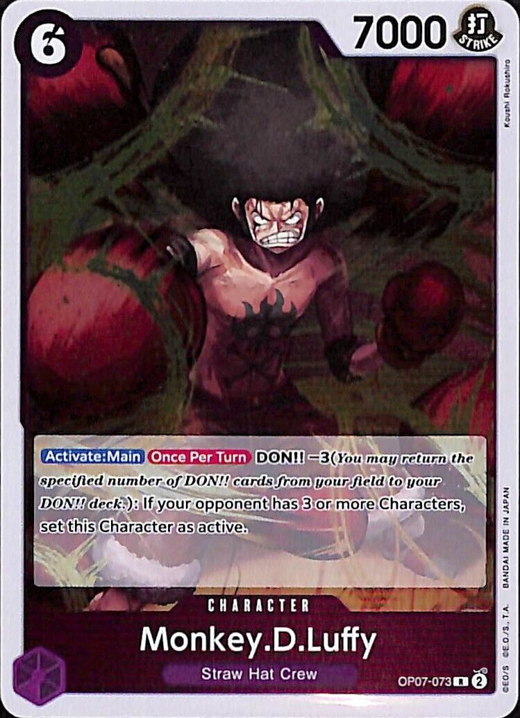 Monkey.D.Luffy OP07-073 Parallel R Foil English One Piece Card Game