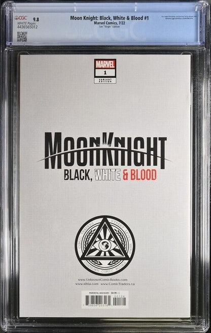 Moon Knight: Black, White & Blood #1 Lee "Virgin" Edition CGC 9.8 (2022)