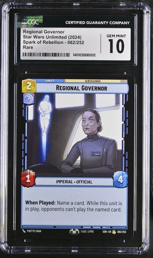 Star Wars Regional Governor 062/252 Spark of Rebellion English Gem Mint 10 2024