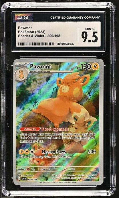 Pokemon Pawmot 209/198 Scarlet & Violet - SV1EN  English Mint+ 9.5 (2023)