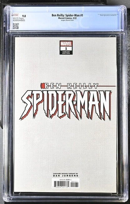 Marvel Ben Reilly: Spider-Man #1 "Virgin Variant Cover" CGC 9.8 (2022)