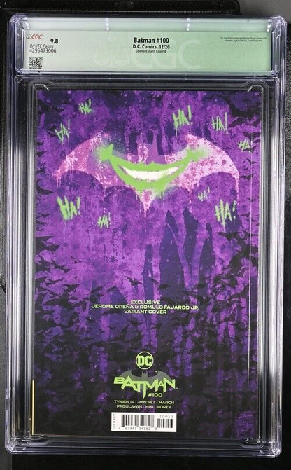 D.C Comics Batman #100 Opena Variant Cover B CGC 9.8 (2020)