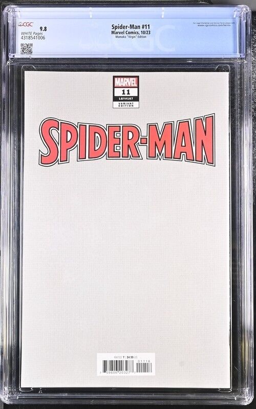 SPIDER-MAN #11 - CGC 9.8 -  PEACH MOMOKO VIRGIN VARIANT (2023)