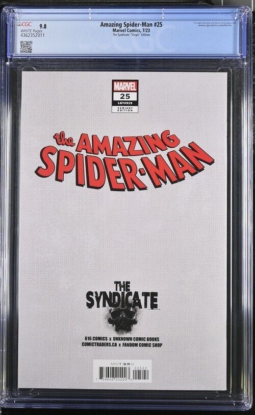 Amazing Spider-Man #25    Tiago da Silva Syndicate Virgin Edition CGC 9.8 (2023)