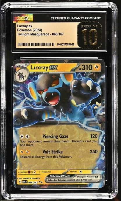 Pokemon Luxray ex 068/167 Twilight Masquerade - TWM EN English Pristine 10 2024