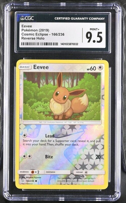 Pokemon Eevee 166/236 Cosmic Eclipse English Mint+ 9.5 (2019)