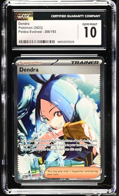 Pokemon Dendra 266/193 Paldea Evolved - PAL EN English Gem Mint 10 (2023)