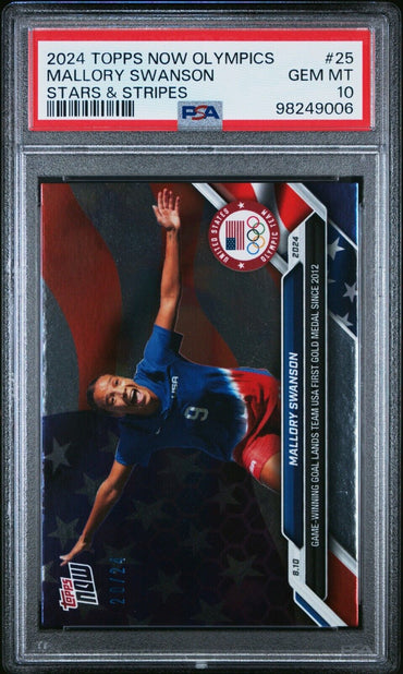 2024 TOPPS NOW OLYMPIC GAMES 25 MALLORY SWANSON STARS PSA 10 /24