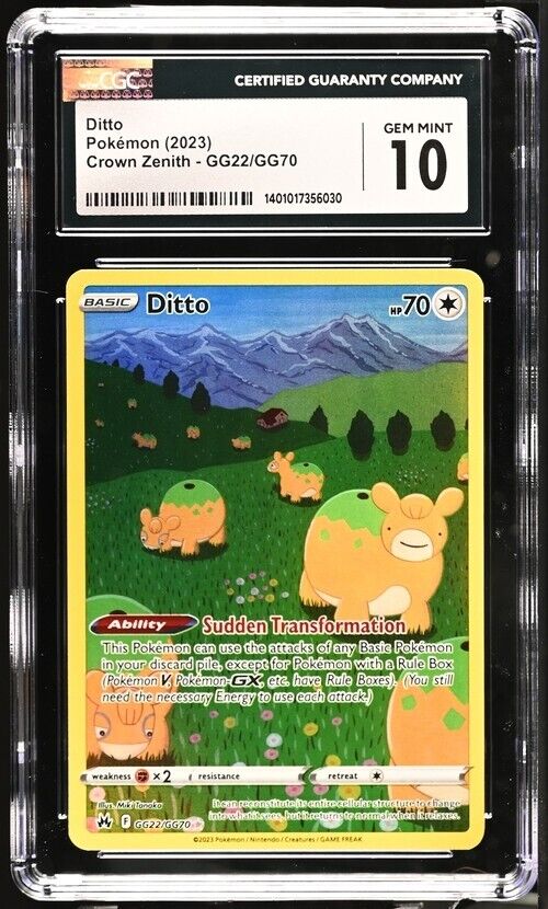 Pokemon Ditto GG22/GG70 Crown Zenith English Gem Mint 10 (2023)