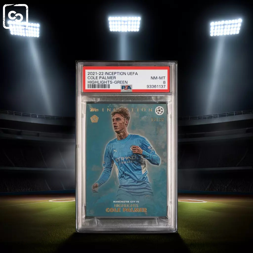 2021 TOPPS INCEPTION UEFA COLE PALMER HIGHLIGHTS-GREEN PSA 8 /99