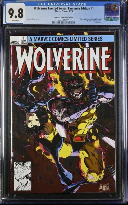 Wolverine Limited Series: Facsimile Edition #1 Andrews Convention Edition 9.8 