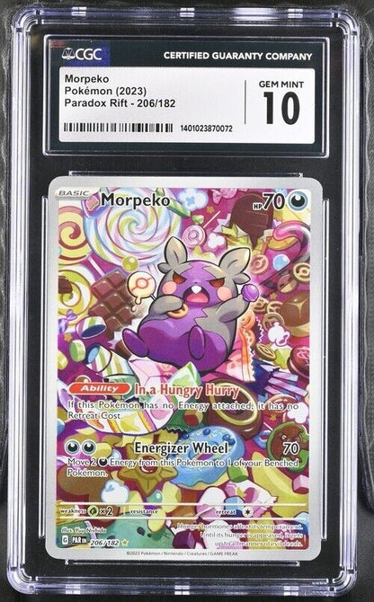 Pokemon Morpeko 206/182 Paradox Rift - PAR EN English Gem Mint 10 (2023)