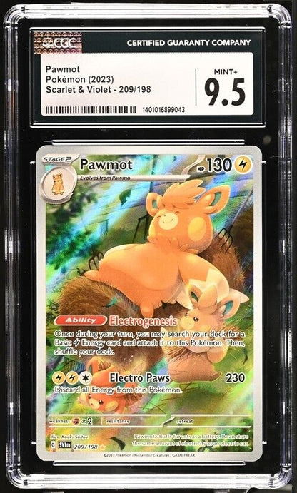 Pokemon Pawmot 209/198 Scarlet & Violet - SV1EN English Mint+ 9.5 (2023)