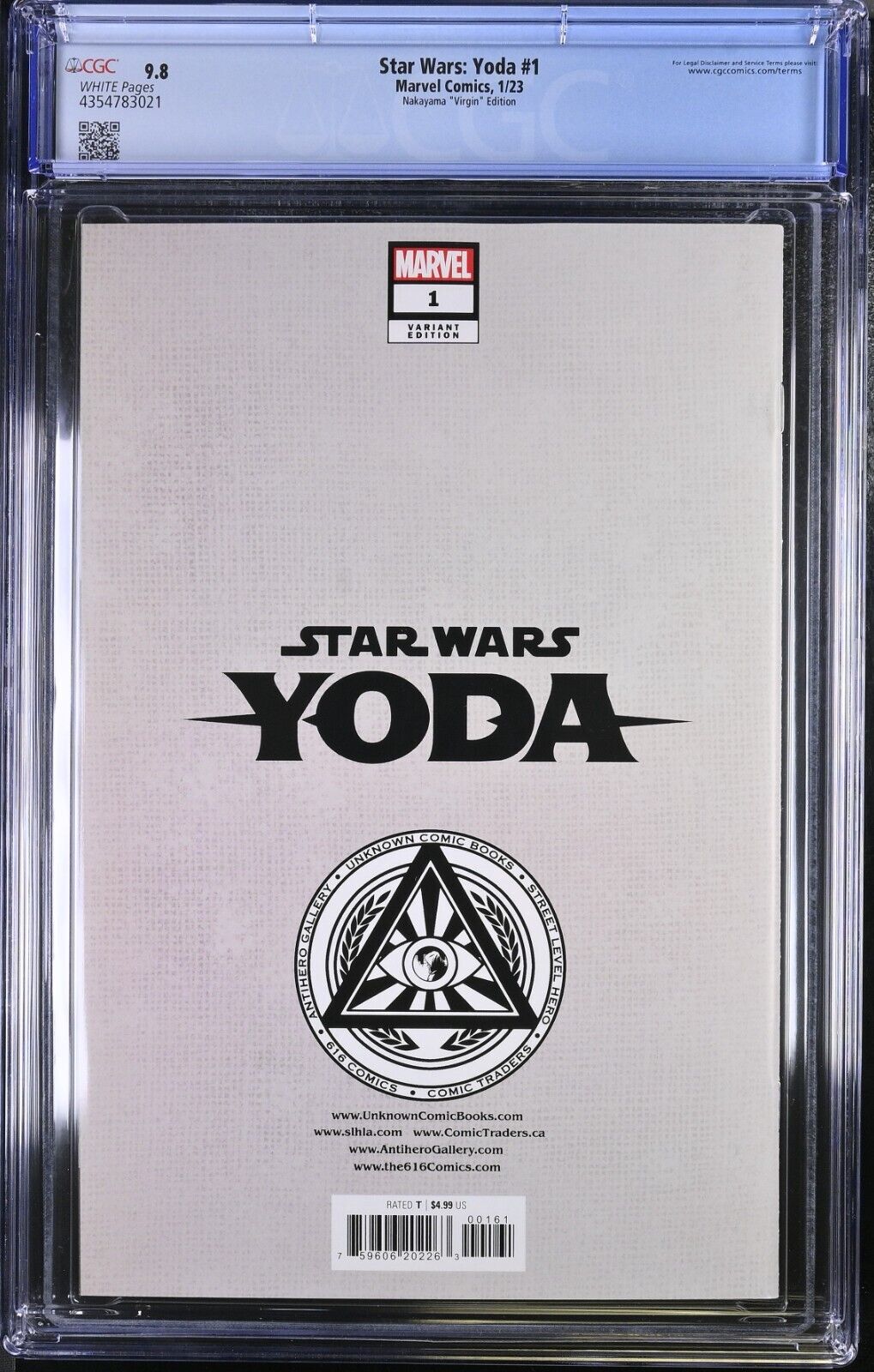 Star Wars Yoda 1 CGC 9.8 Nakayama Virgin Variant (2023)