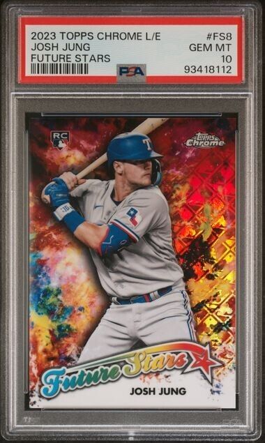 2023 TOPPS CHROME LOGOFRACTOR EDITION FUTURE STARS Josh Jung FS8 Gem Mint 10