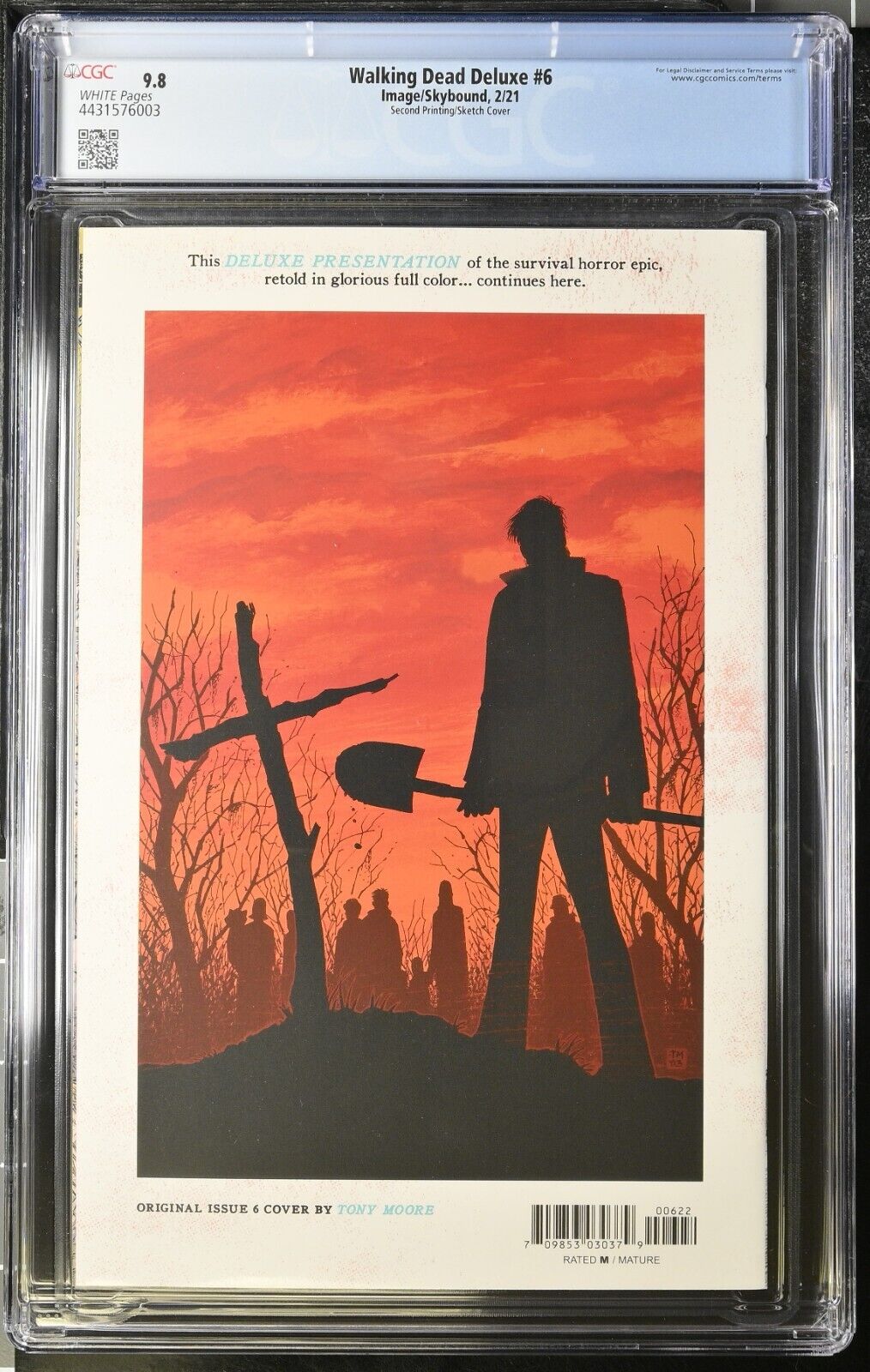 Walking Dead Deluxe #6 Second Printing/Sketch Cover CGC 9.8 (2021)