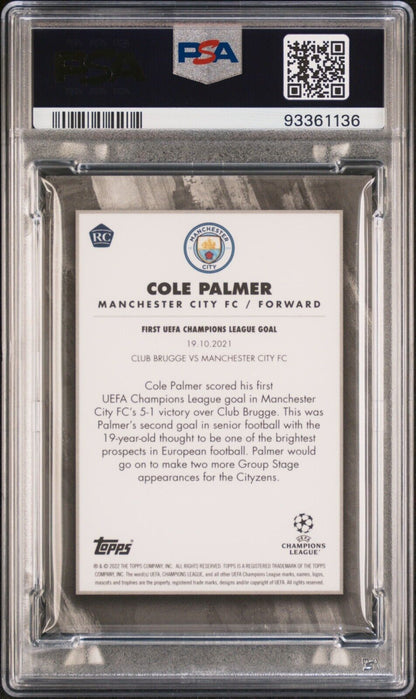 2021 TOPPS INCEPTION UEFA CLUB COLE PALMER HIGHLIGHTS-BLUE PSA 10 /49