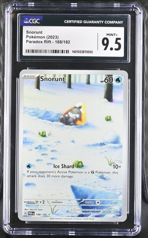 Pokemon Snorunt 188/182 Paradox Rift - PAR EN English Mint+ 9.5 (2023)