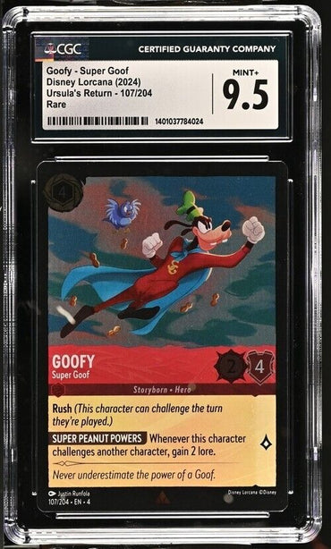 Disney Lorcana Goofy-Super Goof 107/204 Ursula's Return English R Mint+ 9.5 2024