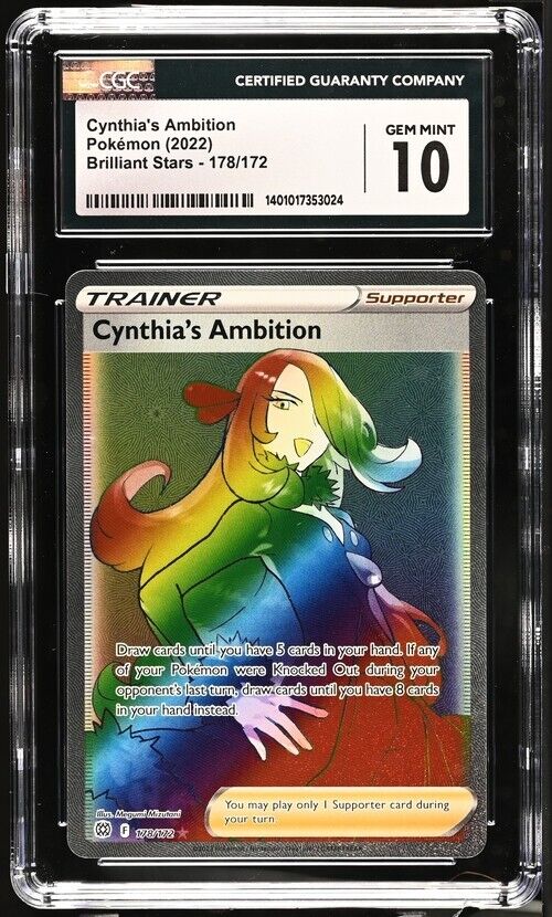 Pokemon Cynthia's Ambition 178/172 Brilliant Stars English Gem Mint 10 (2022)