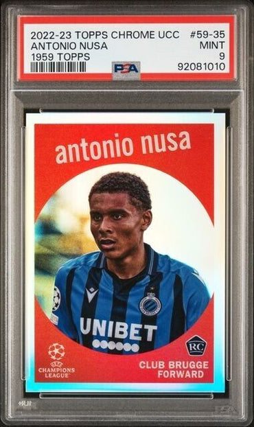 2022-23 TOPPS CHROME UEFA ANTONIO NUSA 59-35 PSA 9