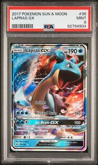 Lapras GX 35 Sun & Moon English Mint 9 (2017)