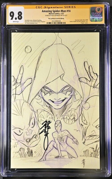 Amazing Spider-Man 14 SIGNED BY PEACH MOMOKO The Syndicate Sketch Edition