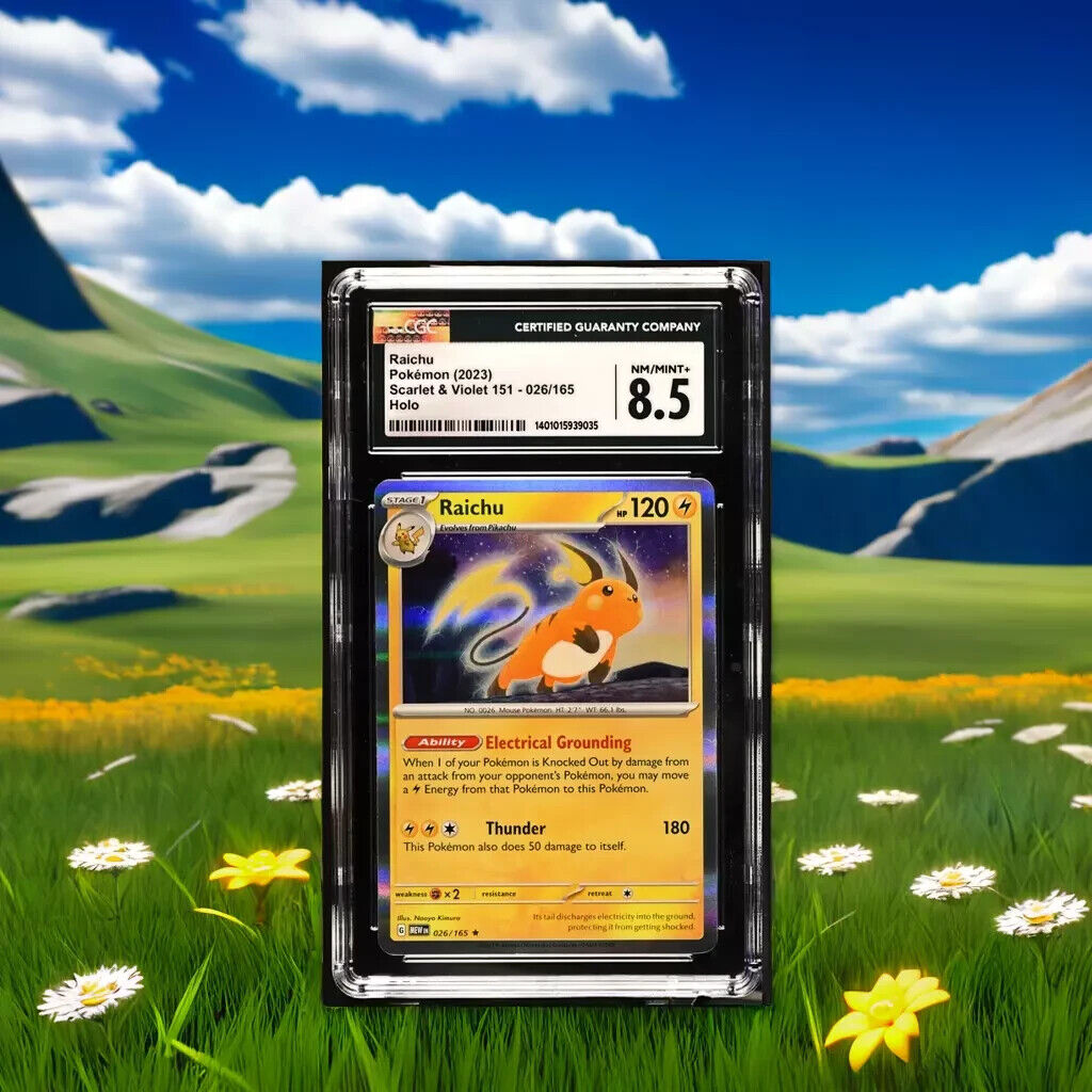 Pokemon Raichu 026/165 Scarlet & Violet 151 - MEW EN English 8.5 (2023)