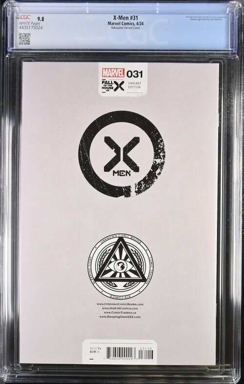 X-Men #31 Nakayama Variant Cover CGC 9.8 (2024)