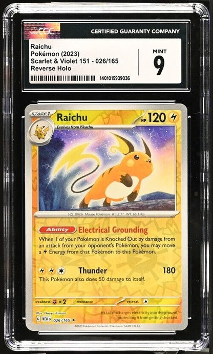 Pokemon Raichu 026/165 Scarlet & Violet 151 - MEW EN English 9 (2023)