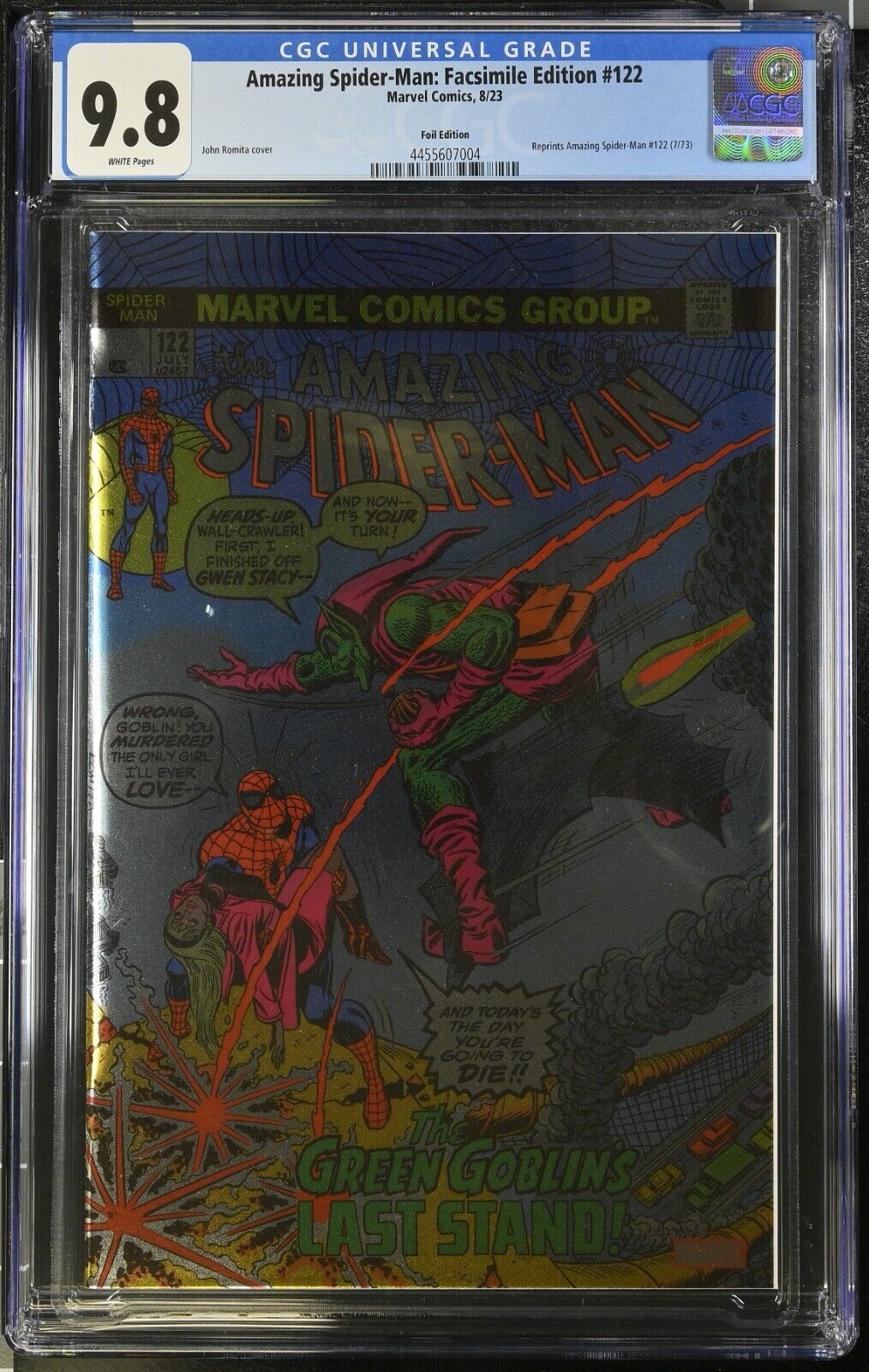 Amazing Spider-Man: Facsimile Edition #122 Foil Edition CGC 9.8 (2023)