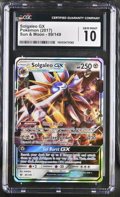 Pokemon Solgaleo GX 89/149 Sun & Moon English Ultra Rare Gem Mint 10 (2017)