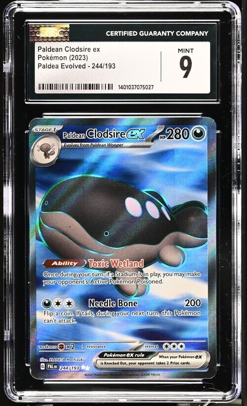 Pokemon Paldean Clodsire ex 244/193 Paldea Evolved - PAL EN English 9 (2023)