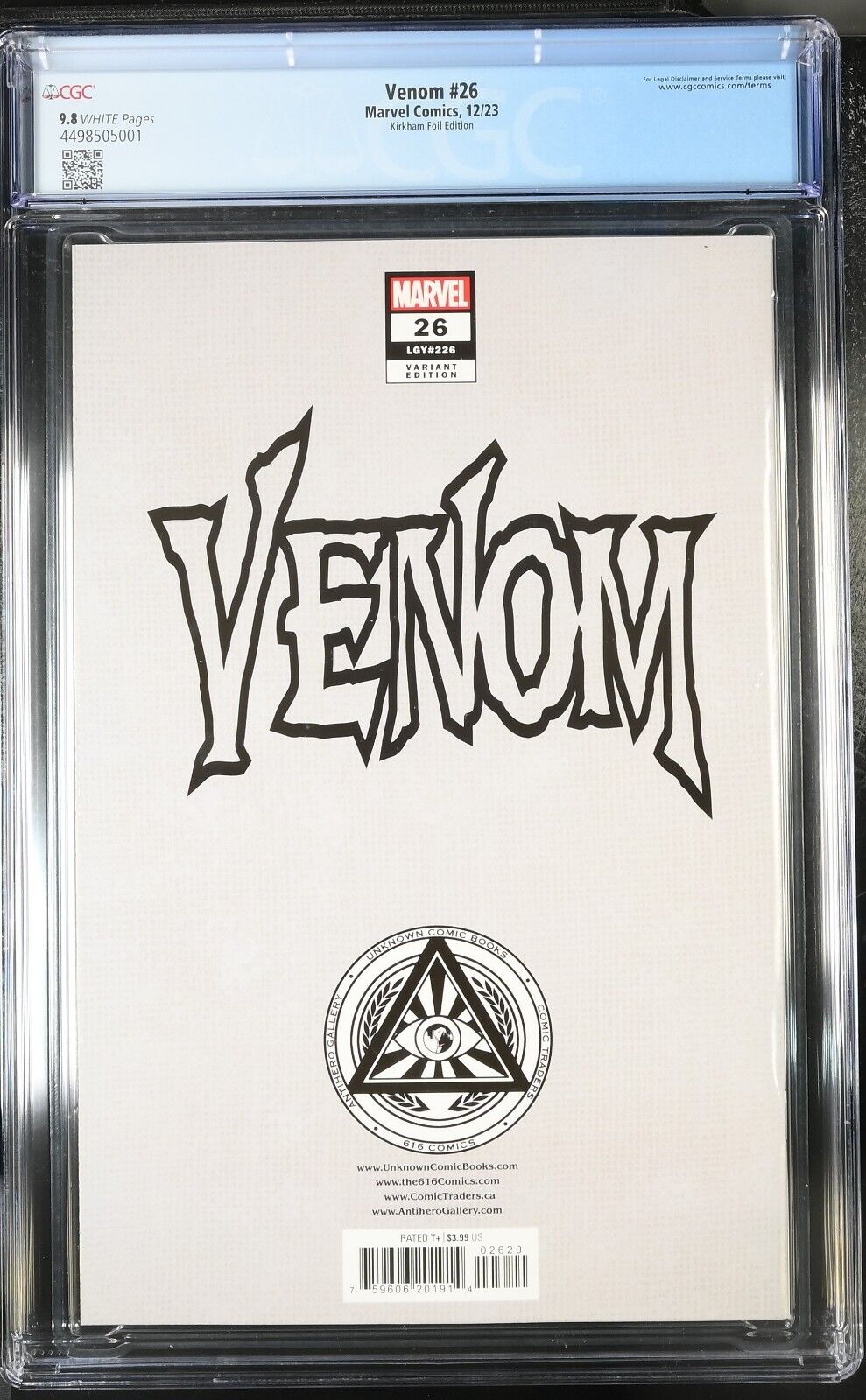 Venom	#26 Kirkham Foil Edition CGC 9.8 (2023)