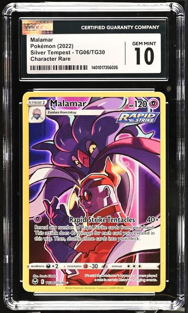 Pokemon Malamar TG06/TG30 Silver Tempest English Character Rare Gem Mint 10 2022