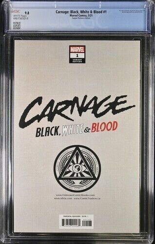 Carnage: Black, White & Blood #1 Suayan Premiere Edition CGC 9.8 (2021)