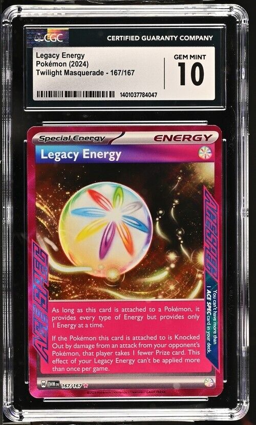 Pokemon Legacy Energy 167/167 TWM EN English Gem Mint 10 (2024)